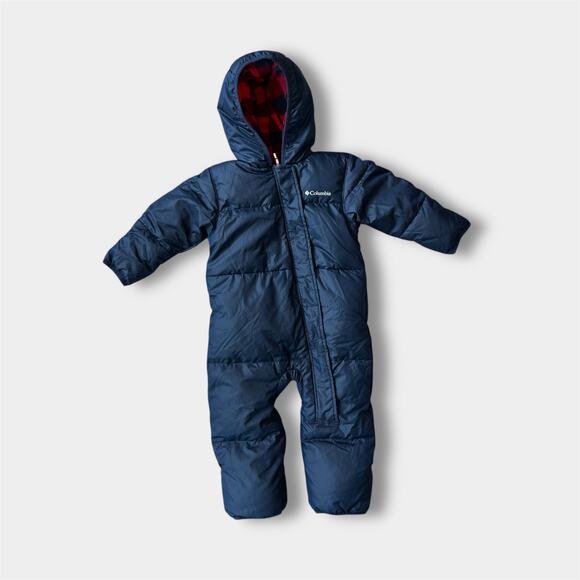 Columbia Snuggly Bunny Bunting Down Snow Suit Navy 18-24 Months - Picture 1 of 11